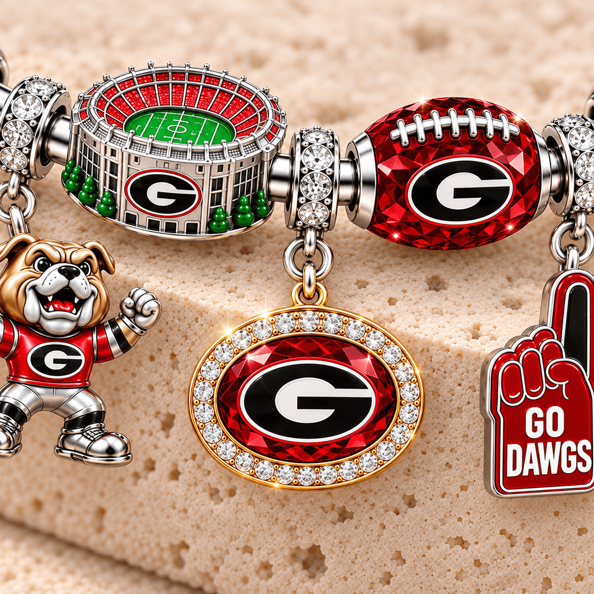 GGBD Silver Charm Bracelet Set TMH