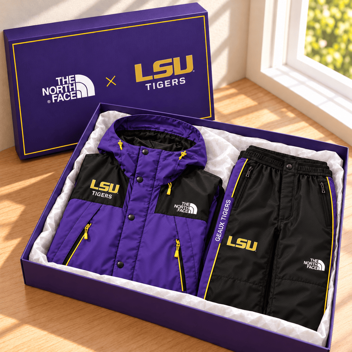 LSU Premium Hooded Jacket & Jogger Set TMH